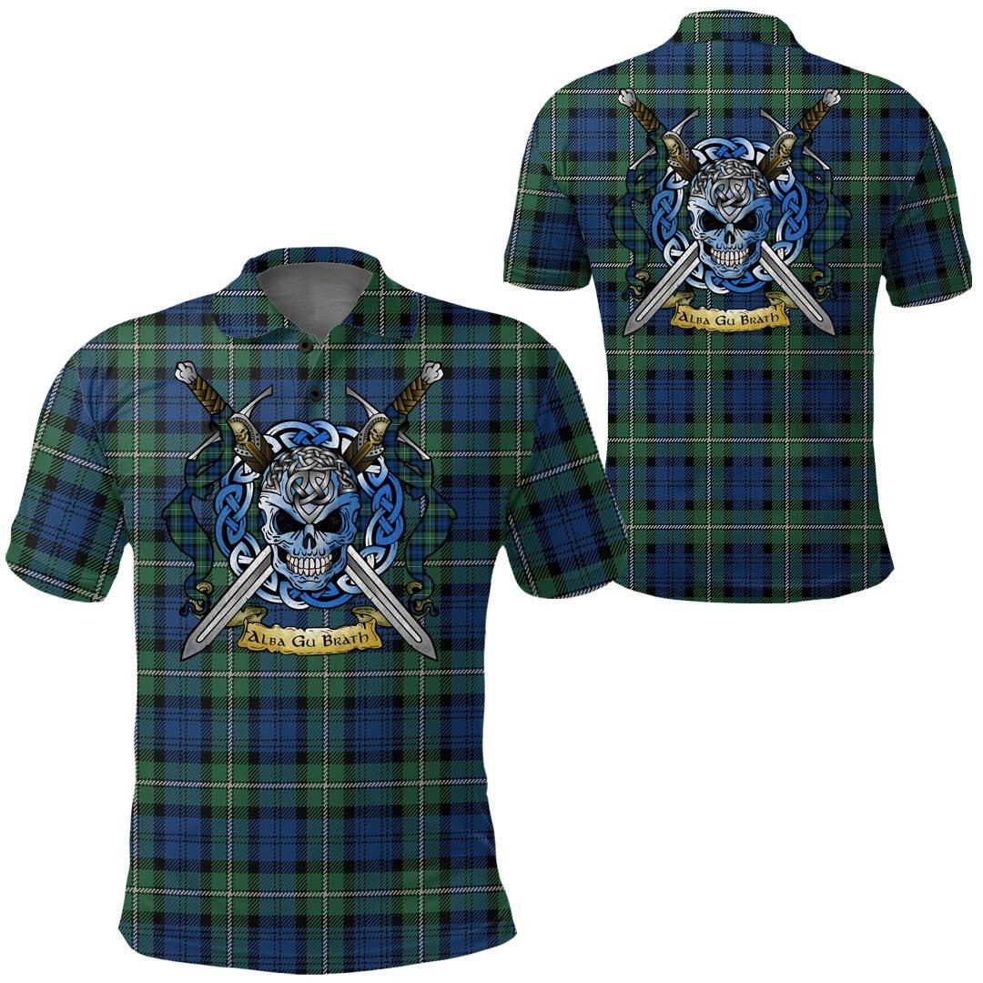 Clothing - Forbes Ancient Tartan Polo Shirt Celtic Scottish Warrior - Golf Shirt
