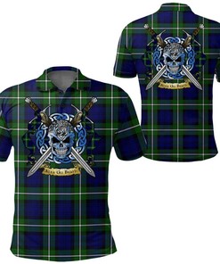 Clothing - Forbes Modern Tartan Polo Shirt Celtic Scottish Warrior - Golf Shirt