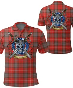 Clothing - Fraser Weathered Tartan Polo Shirt Celtic Scottish Warrior - Golf Shirt
