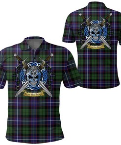 Clothing - Galbraith Modern Tartan Polo Shirt Celtic Scottish Warrior - Golf Shirt