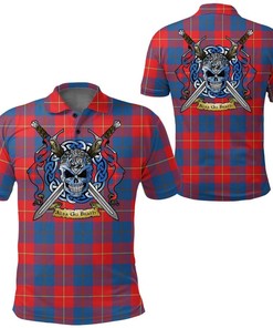 Clothing - Galloway Red Tartan Polo Shirt Celtic Scottish Warrior - Golf Shirt