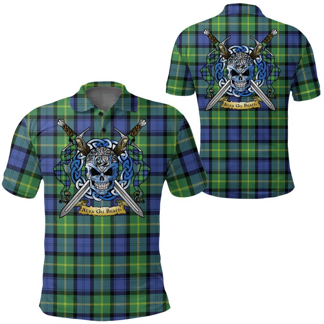 Clothing - Gordon Old Ancient Tartan Polo Shirt Celtic Scottish Warrior - Golf Shirt