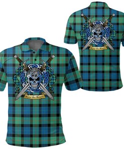 Clothing - Gunn Ancient Tartan Polo Shirt Celtic Scottish Warrior - Golf Shirt