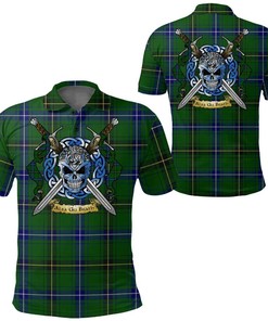 Clothing - Henderson Modern Tartan Polo Shirt Celtic Scottish Warrior - Golf Shirt