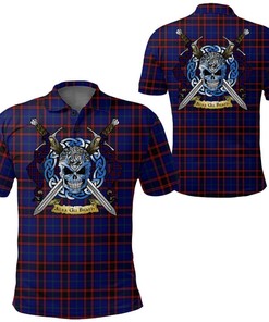 Clothing - Home Modern Tartan Polo Shirt Celtic Scottish Warrior - Golf Shirt