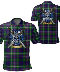 Clothing - Inglis Modern Tartan Polo Shirt Celtic Scottish Warrior - Golf Shirt