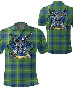 Clothing - Johnston Ancient Tartan Polo Shirt Celtic Scottish Warrior - Golf Shirt
