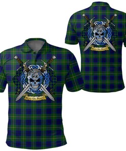 Clothing - Johnston Modern Tartan Polo Shirt Celtic Scottish Warrior - Golf Shirt