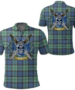 Clothing - Leslie Hunting Tartan Polo Shirt Celtic Scottish Warrior - Golf Shirt