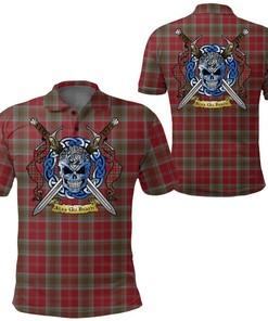 Clothing - Lindsay Weathered Tartan Polo Shirt Celtic Scottish Warrior - Golf Shirt