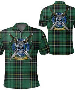 Clothing - MacAlpine Ancient Tartan Polo Shirt Celtic Scottish Warrior - Golf Shirt