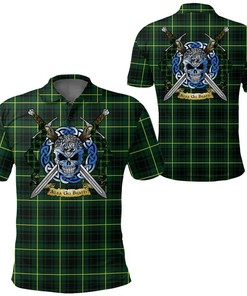 Clothing - MacArthur Modern Tartan Polo Shirt Celtic Scottish Warrior - Golf Shirt