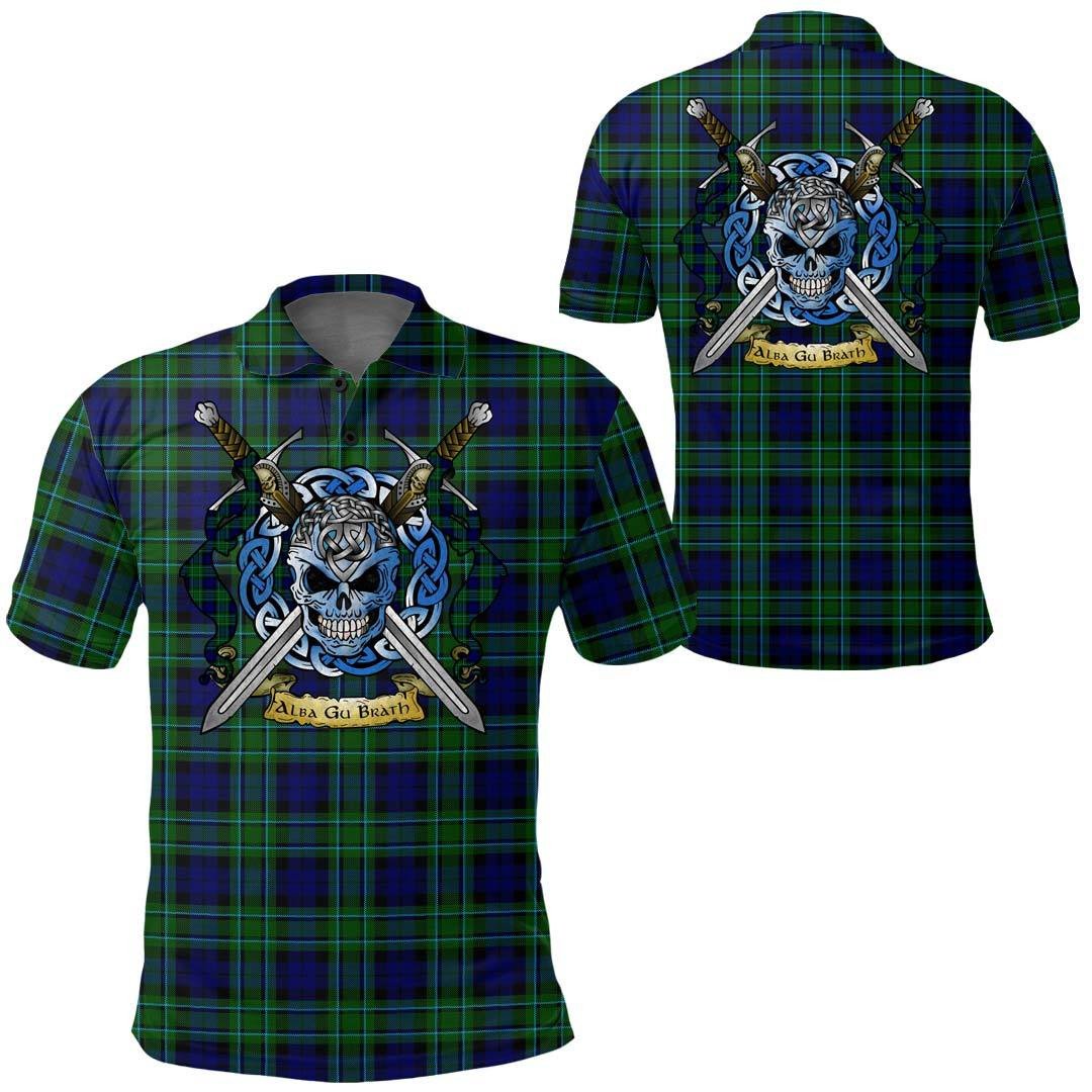 Clothing - MacCallum Modern Tartan Polo Shirt Celtic Scottish Warrior - Golf Shirt