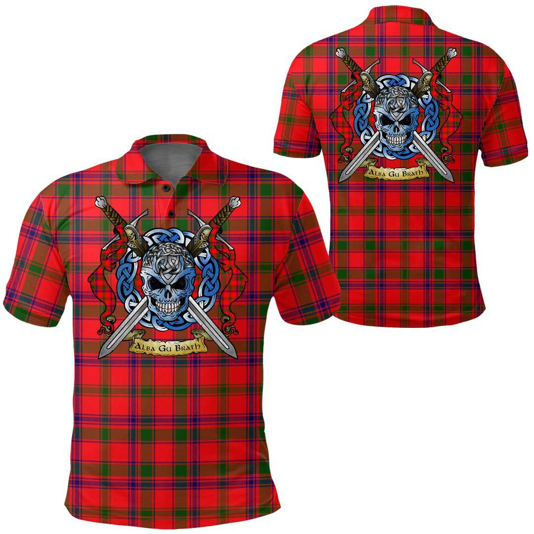 Clothing - MacColl Modern Tartan Polo Shirt Celtic Scottish Warrior - Golf Shirt