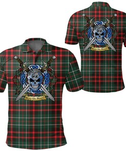 Clothing - MacDiarmid Modern Tartan Polo Shirt Celtic Scottish Warrior - Golf Shirt