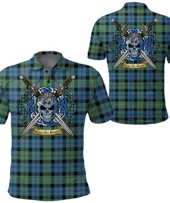 Clothing - MacEwen Ancient Tartan Polo Shirt Celtic Scottish Warrior - Golf Shirt