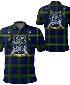 Clothing - MacEwen Modern Tartan Polo Shirt Celtic Scottish Warrior - Golf Shirt