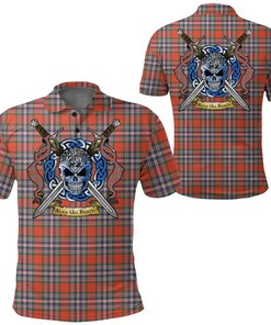 Clothing - MacFarlane Ancient Tartan Polo Shirt Celtic Scottish Warrior - Golf Shirt