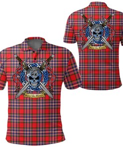Clothing - MacFarlane Modern Tartan Polo Shirt Celtic Scottish Warrior - Golf Shirt