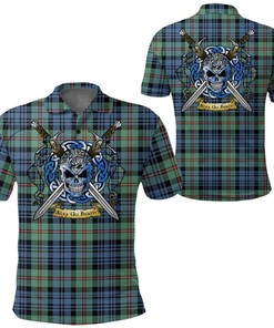 Clothing - MacKinlay Ancient Tartan Polo Shirt Celtic Scottish Warrior - Golf Shirt