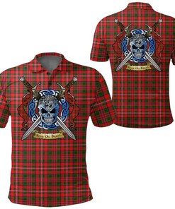 Clothing - MacKinnon Modern Tartan Polo Shirt Celtic Scottish Warrior - Golf Shirt