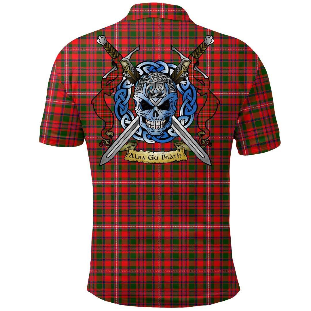 Clothing - MacKinnon Modern Tartan Polo Shirt Celtic Scottish Warrior - Golf Shirt - Image 2