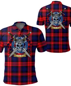 Clothing - MacLachlan Modern Tartan Polo Shirt Celtic Scottish Warrior - Golf Shirt