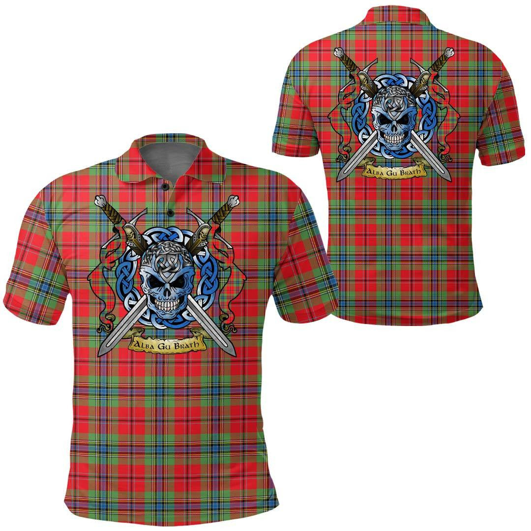 Clothing - MacLean of Duart Modern Tartan Polo Shirt Celtic Scottish Warrior - Golf Shirt