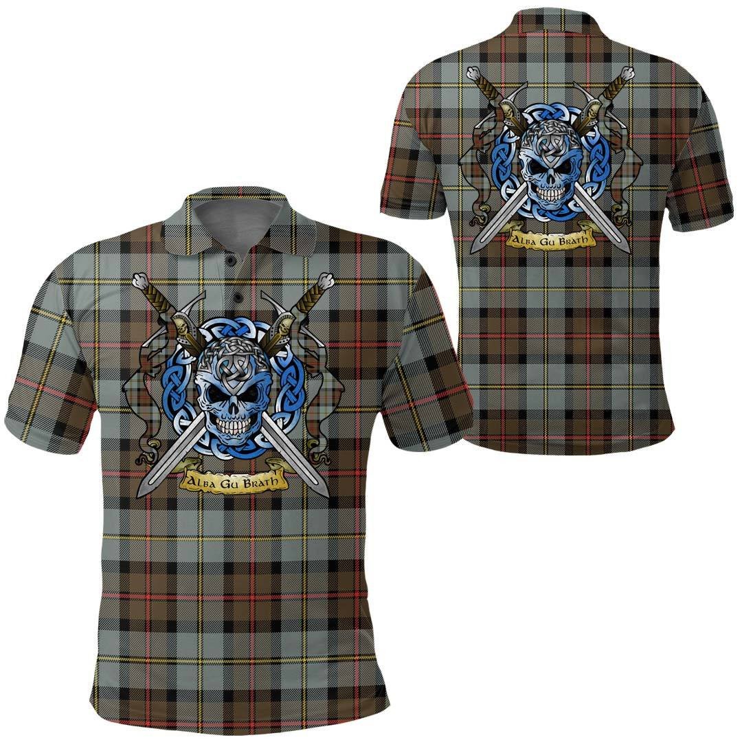 Clothing - MacLeod of Harris Weathered Tartan Polo Shirt Celtic Scottish Warrior - Golf Shirt