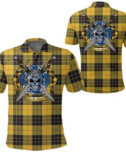 Clothing - MacLeod of Lewis Ancient Tartan Polo Shirt Celtic Scottish Warrior - Golf Shirt