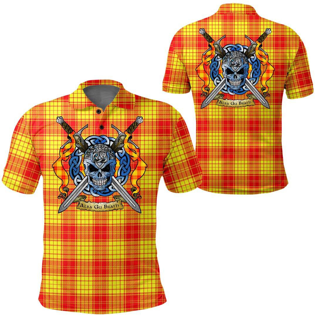 Clothing - MacLeod of Raasay Tartan Polo Shirt Celtic Scottish Warrior - Golf Shirt