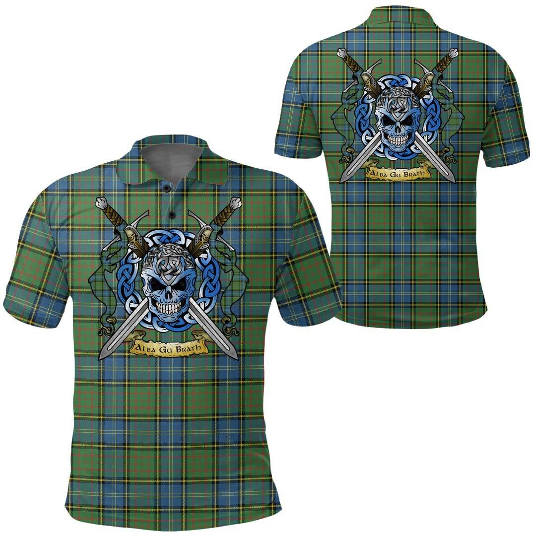 Clothing - MacMillan Hunting Ancient Tartan Polo Shirt Celtic Scottish Warrior - Golf Shirt