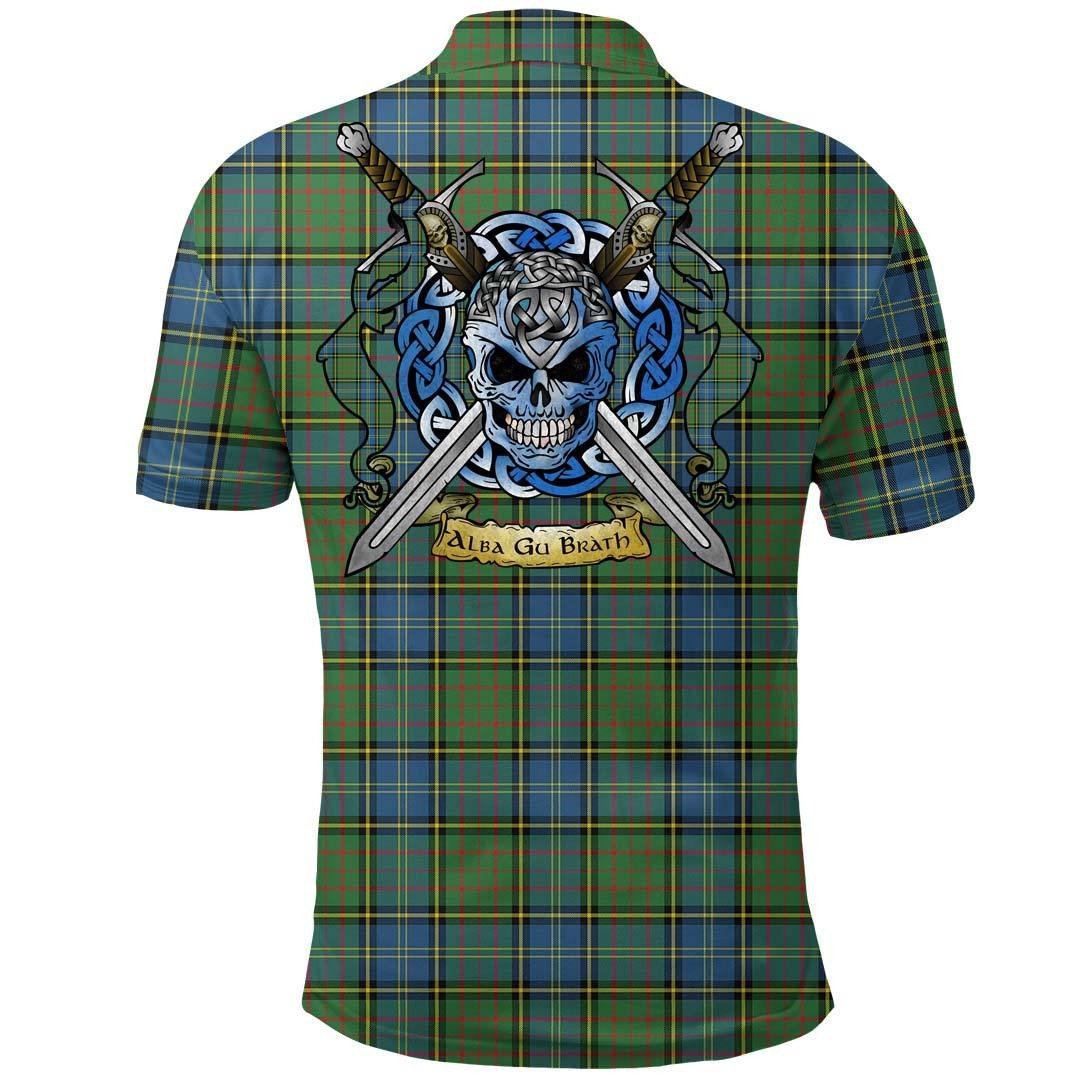 Clothing - MacMillan Hunting Ancient Tartan Polo Shirt Celtic Scottish Warrior - Golf Shirt - Image 2