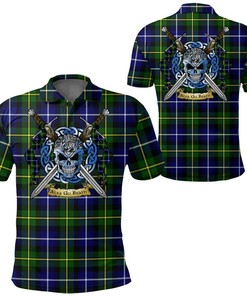 Clothing - MacNeill of Barra Modern Tartan Polo Shirt Celtic Scottish Warrior - Golf Shirt