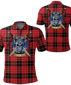 Clothing - MacQueen Modern Tartan Polo Shirt Celtic Scottish Warrior - Golf Shirt