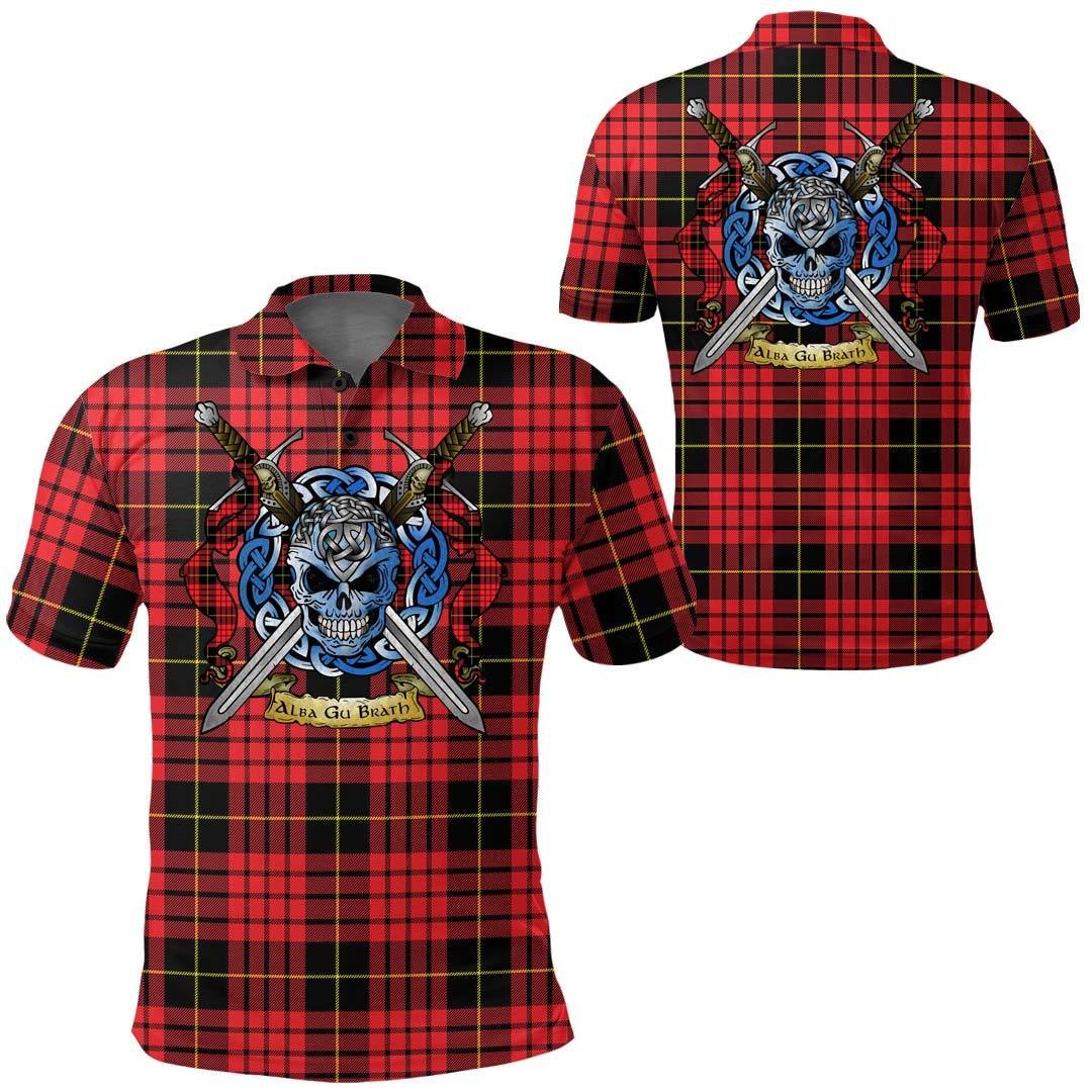 Clothing - MacQueen Modern Tartan Polo Shirt Celtic Scottish Warrior - Golf Shirt