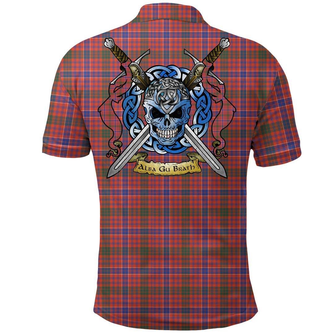 Clothing - MacRae Ancient Tartan Polo Shirt Celtic Scottish Warrior - Golf Shirt - Image 2