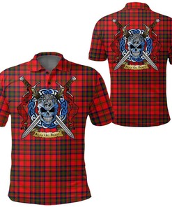Clothing - Matheson Modern Tartan Polo Shirt Celtic Scottish Warrior - Golf Shirt