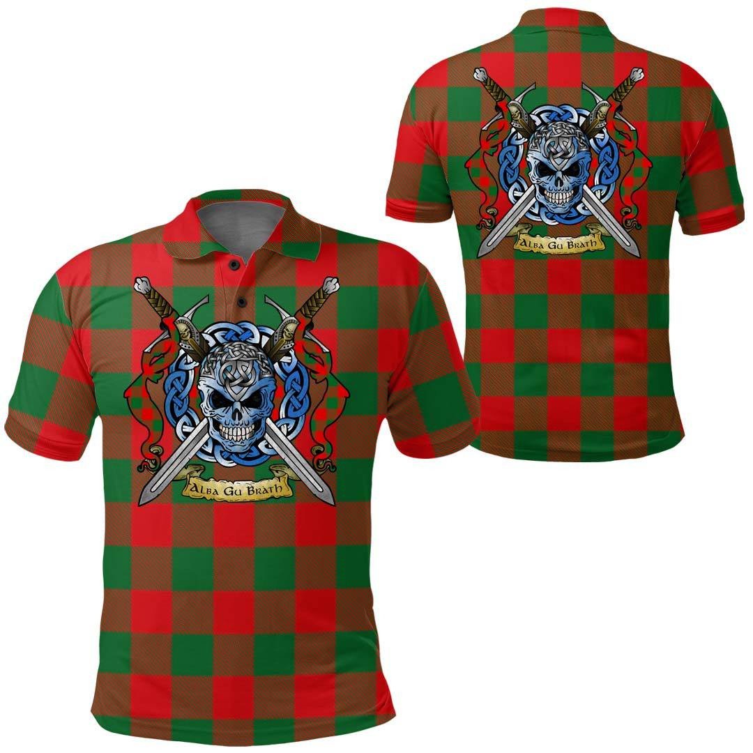 Clothing - Moncrieffe Tartan Polo Shirt Celtic Scottish Warrior - Golf Shirt