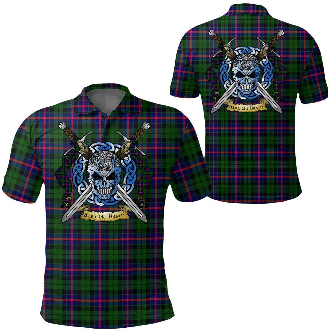 Clothing - Morrison Modern Tartan Polo Shirt Celtic Scottish Warrior - Golf Shirt