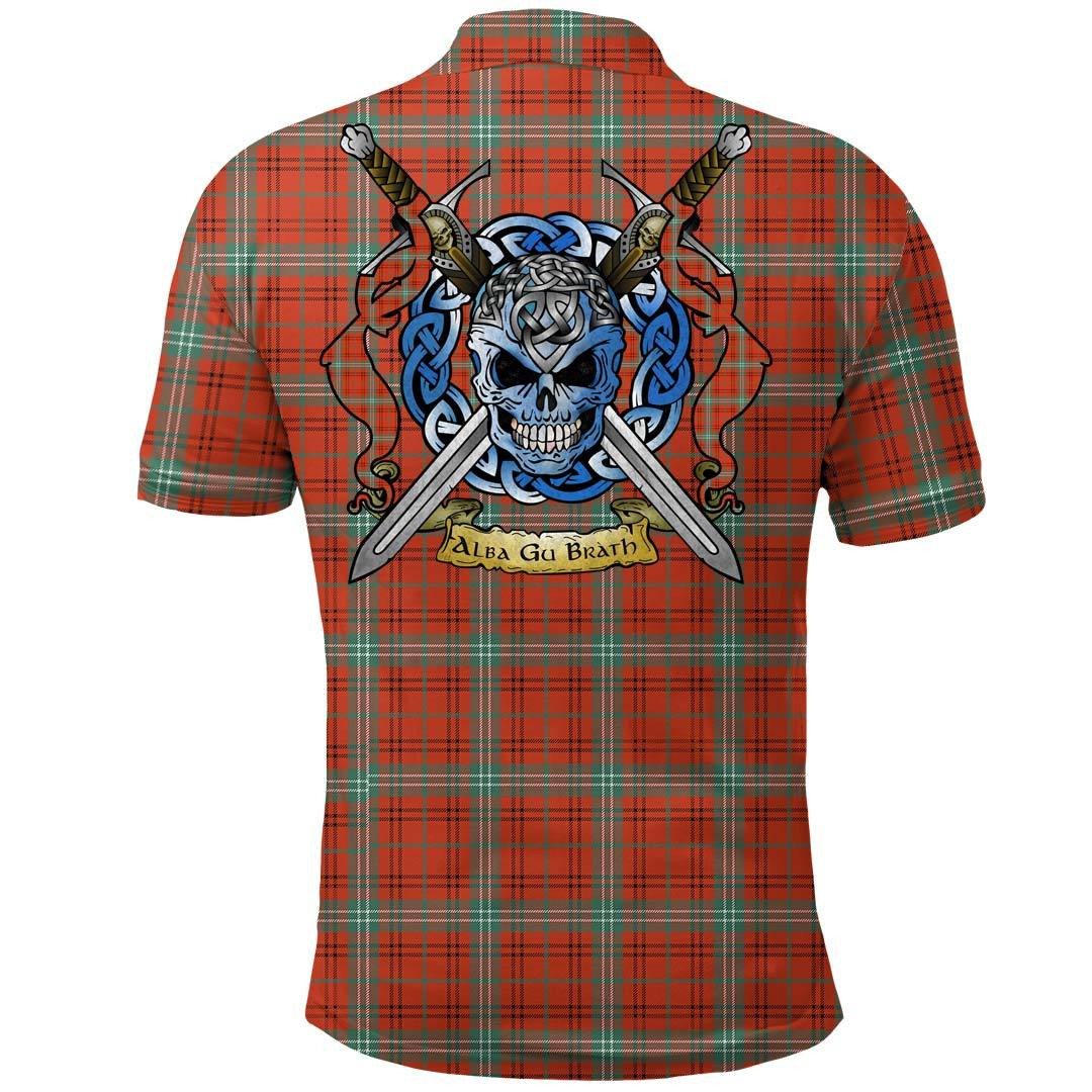 Clothing - Morrison Red Ancient Tartan Polo Shirt Celtic Scottish Warrior - Golf Shirt - Image 2