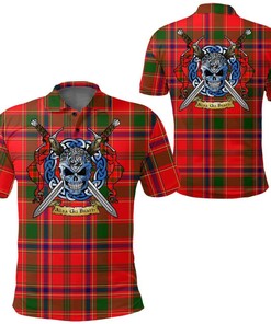 Clothing - Munro Modern Tartan Polo Shirt Celtic Scottish Warrior - Golf Shirt