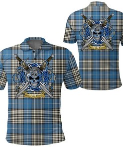 Clothing - Napier Ancient Tartan Polo Shirt Celtic Scottish Warrior - Golf Shirt