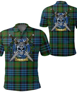 Clothing - Newlands of Lauriston Tartan Polo Shirt Celtic Scottish Warrior - Golf Shirt
