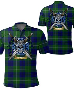 Clothing - Oliphant Modern Tartan Polo Shirt Celtic Scottish Warrior - Golf Shirt