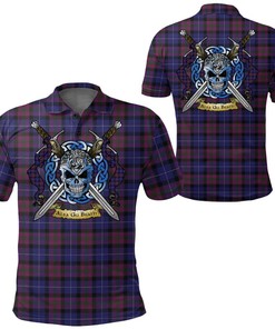 Clothing - Pride of Scotland Tartan Polo Shirt Celtic Scottish Warrior - Golf Shirt