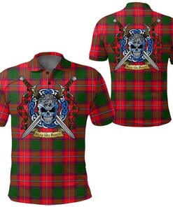 Clothing - Rattray Modern Tartan Polo Shirt Celtic Scottish Warrior - Golf Shirt