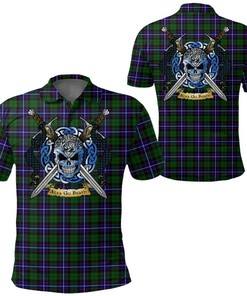 Clothing - Russell Modern Tartan Polo Shirt Celtic Scottish Warrior - Golf Shirt