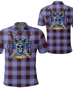 Clothing - Rutherford Tartan Polo Shirt Celtic Scottish Warrior - Golf Shirt