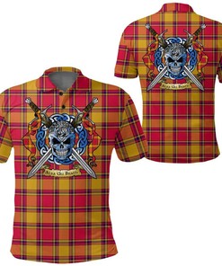 Clothing - Scrymgeour Tartan Polo Shirt Celtic Scottish Warrior - Golf Shirt